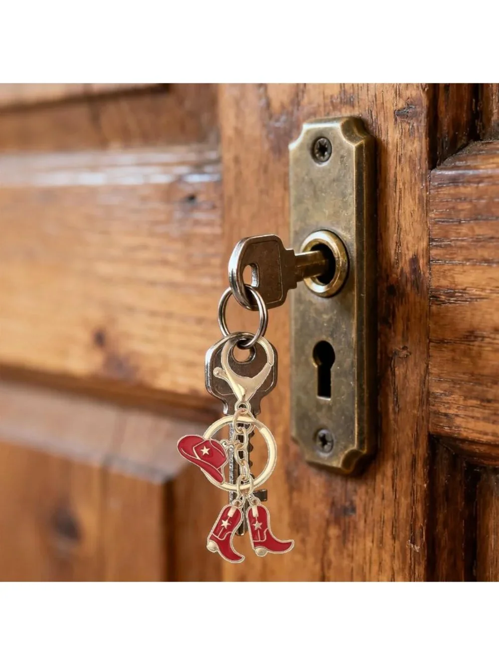 Cute Cowboy Key Chains - 10 Pack Western Hat & Boots Key Rings for Car, Purse